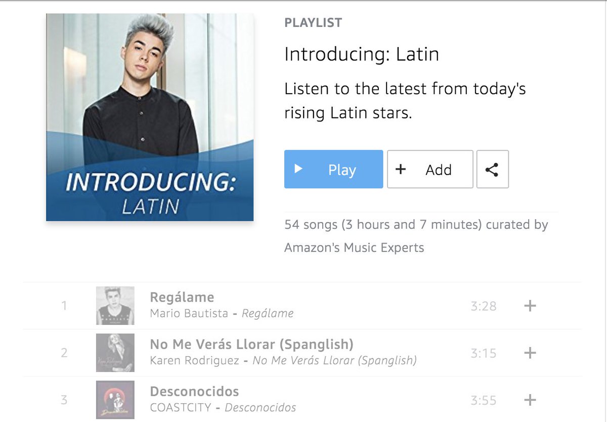 KarenTheSiren's tweet photo. Press play…. #NoMeVerásLlorar is now on the #IntroducingLatin Playlist now on @AmazonMusic! https://t.co/2R435RBQRp https://t.co/ZpOPA6FB5X