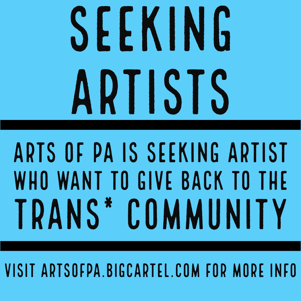 artsofpa's tweet image. We LOVE #LGBTQ+ art! 🌈 Check out artsofpa.bigcartel.com  for details!
ALL FUNDS HELP TRANS/NONBINARY PEOPLE IN NEED