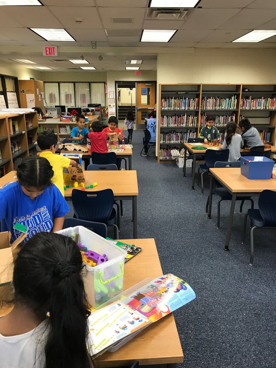 First graders earned a reward and chose a Makerspace construction party