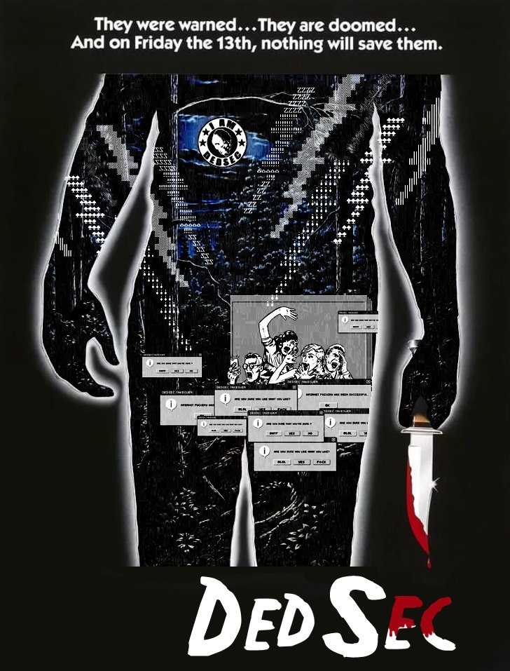 Join_DedSec's tweet image. You know what day it is? That's right! It's Part 2 of the DedSec #Halloween Watchalong! Oh... and Friday the 13th... Which is why we are watching the whole #FridayThe13th franchise on rabb.it/Join.DedSec !! Come join us!
