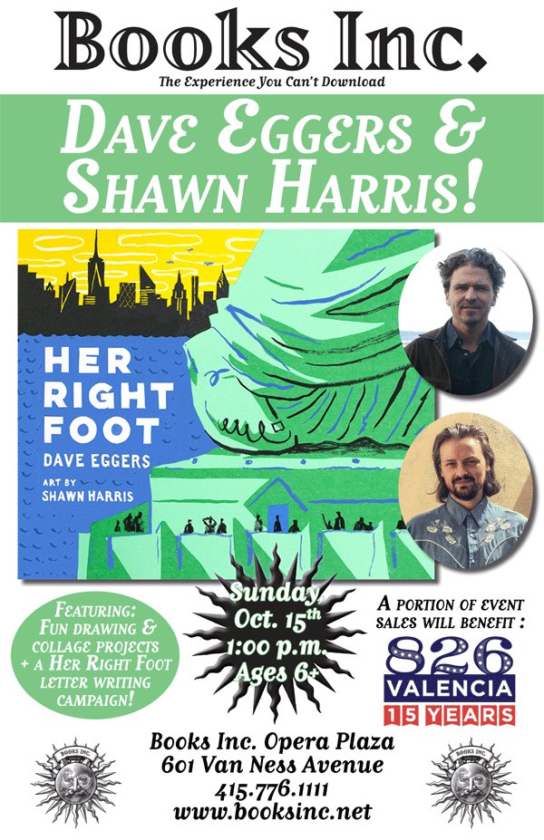 BooksIncStores's tweet photo. #DaveEggers & @5hawnHarri5 join us for #Storytime #ArtsAndCrafts & more Sunday at Opera! #LetterWritingCampaign #WriteYourRep #HerRightFoot๐ฝ https://t.co/PvsSyMkpwk