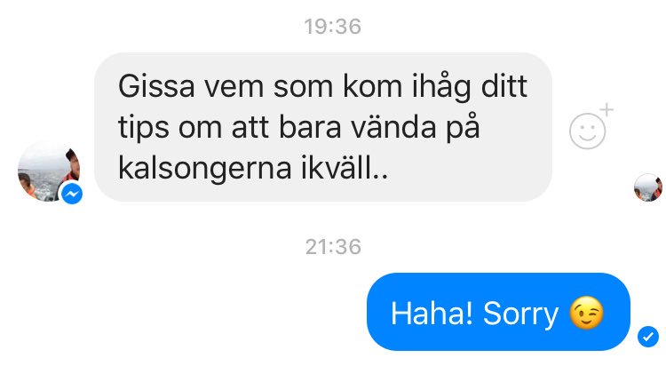 AlbinIhs's tweet photo. När man tipsar brorsans grabb om att det är helt onödigt att byta kalsonger varje kväll. Bättre att vända.. #kämpa https://t.co/Y4uDDC0MkJ