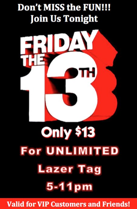 XtremeFamilyFun's tweet photo. $13 Unlimited Tag! https://t.co/6y0TxqRyM9