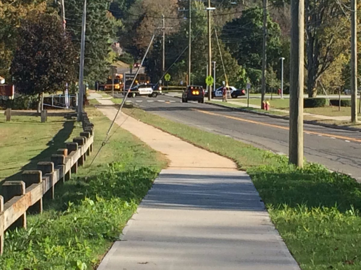 Teen hit by bus outside Platt High School #Meriden <a href="/FOX61News/">FOX61</a> Live update at 4