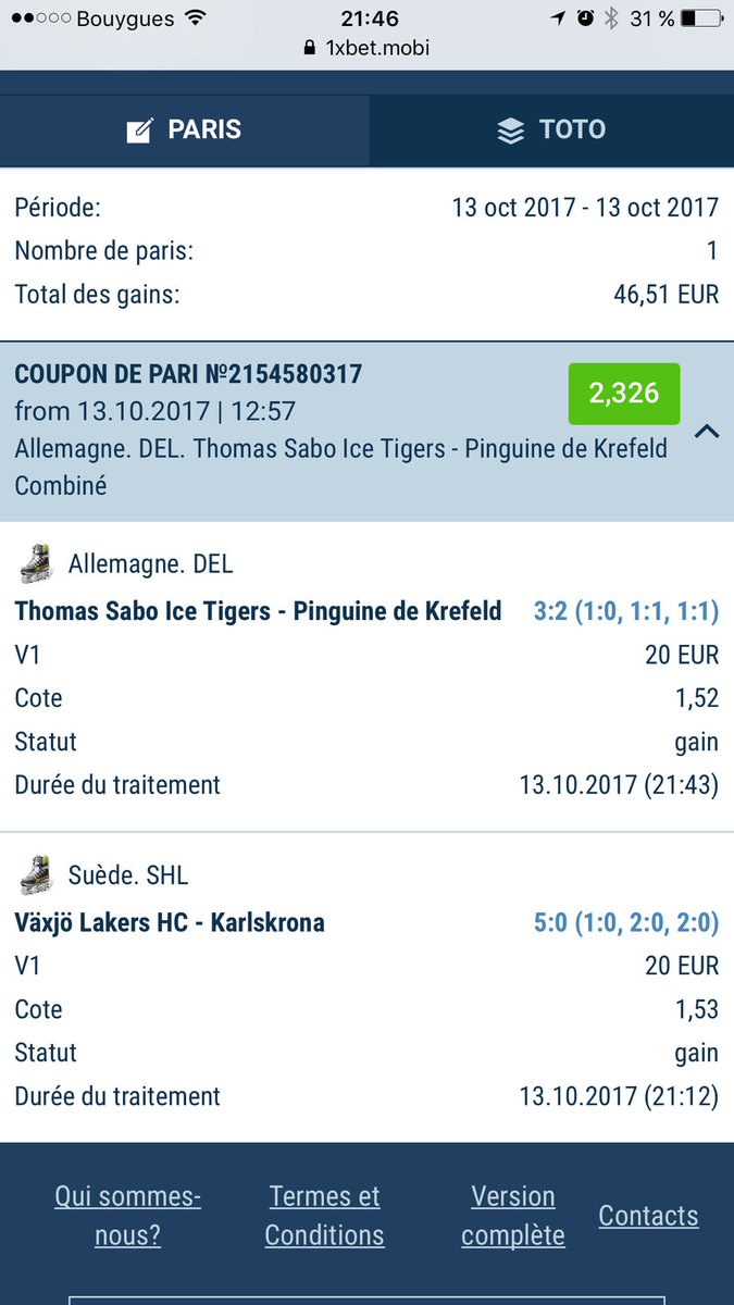 teamDPC's tweet photo. @1xBet_Fra On valide tranquilou le #IceCombi chez @1xBet_Fra ! https://t.co/B8OzH7Y35E