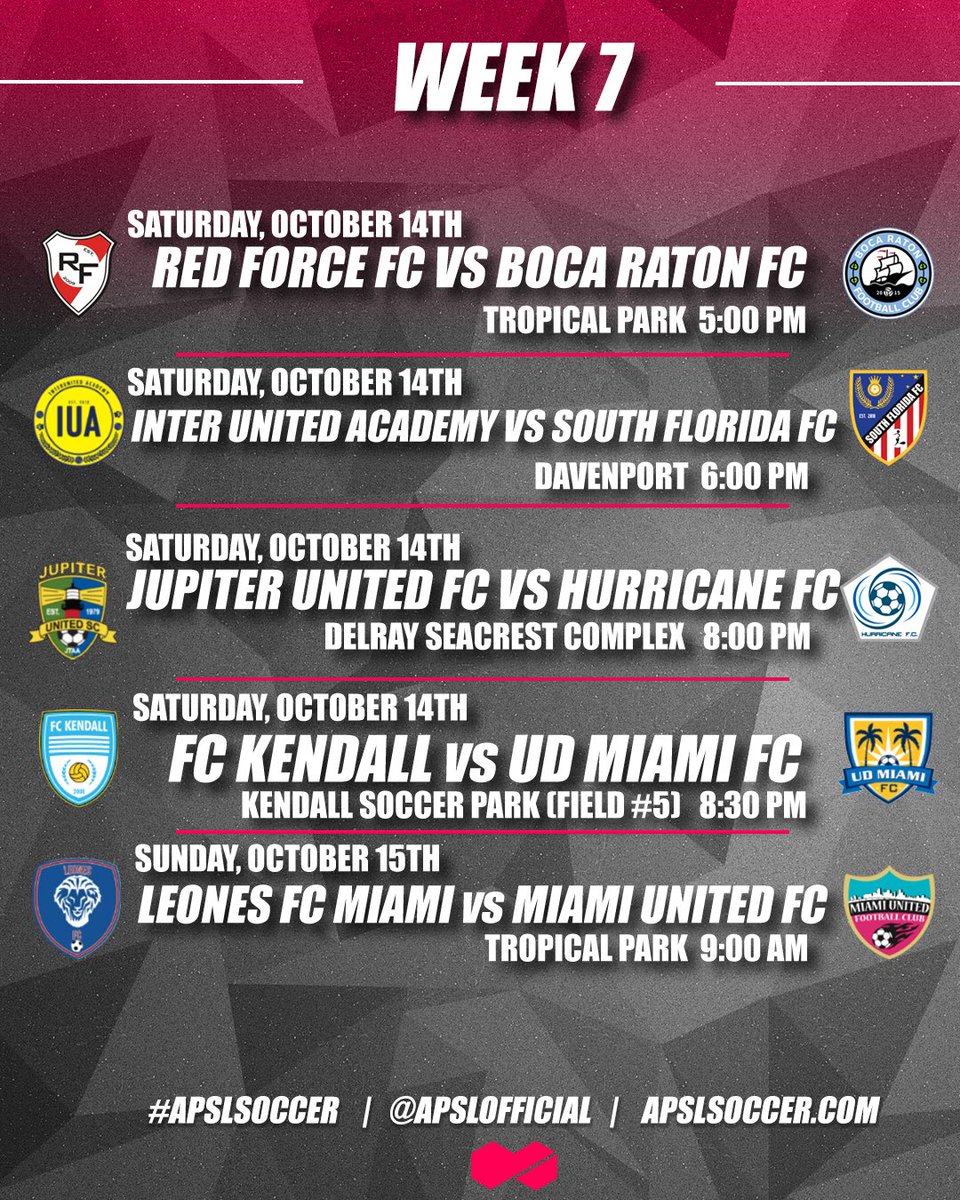 apslofficial's tweet photo. 10 teams are ready to continue on defending their right for a spot in the Playoffs. #APSLSoccer https://t.co/yOzrsX3qOZ