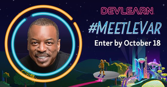 devlearn's tweet photo. Share with us why you’re excited to #MeetLevar at #DevLearn using the hashtags, and maybe you’ll win the chance! https://t.co/8euwMwmO5i https://t.co/Ra7pPkJFui