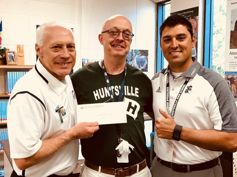 Congrats to HHS Employee of the Month, Jimi Doyle &amp; Educator of the Month, Scott Bumbaugh.  #makinganimpact <a href="/thehornetnation/">Huntsville Hornets</a> <a href="/HISDHornets/">HUNTSVILLE ISD</a>