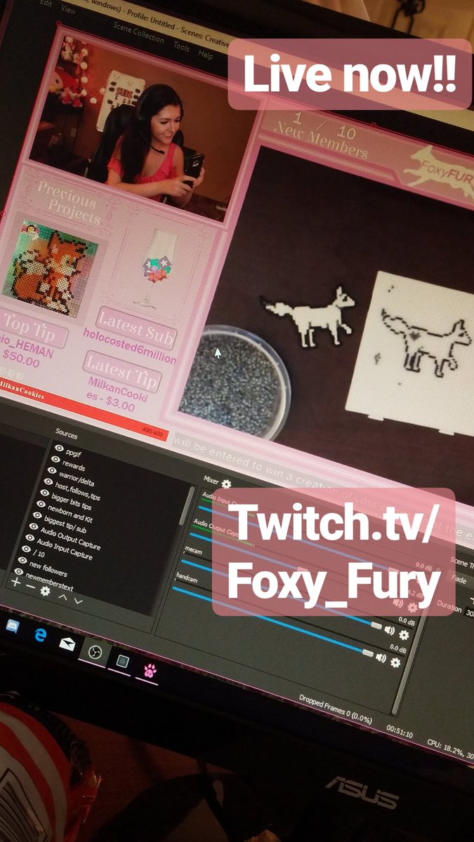 FoxyFury's tweet photo. First creative stream is a go! https://t.co/dJZMa6gNxS #twitch #creative https://t.co/HwbNMIUYgd