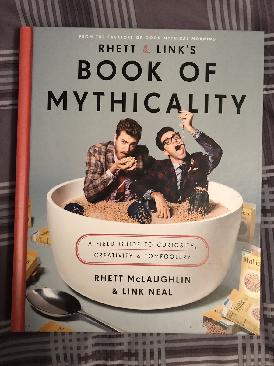 OneMoGinn's tweet photo. @rhettandlink Finally got my copy!! So dang pumped!! Thanks for all you do to make the world more mythical!! Y'all are the best!! #GMM https://t.co/Gy03ps84tU