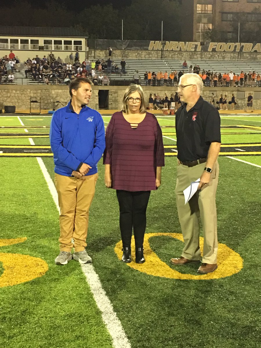 Special recognition for outstanding Spartan fans Ryan, Betty &amp; the late Norm Norton! <a href="/KSHSAA/">KSHSAA</a> Only missed 7 FB games since 1967 total!