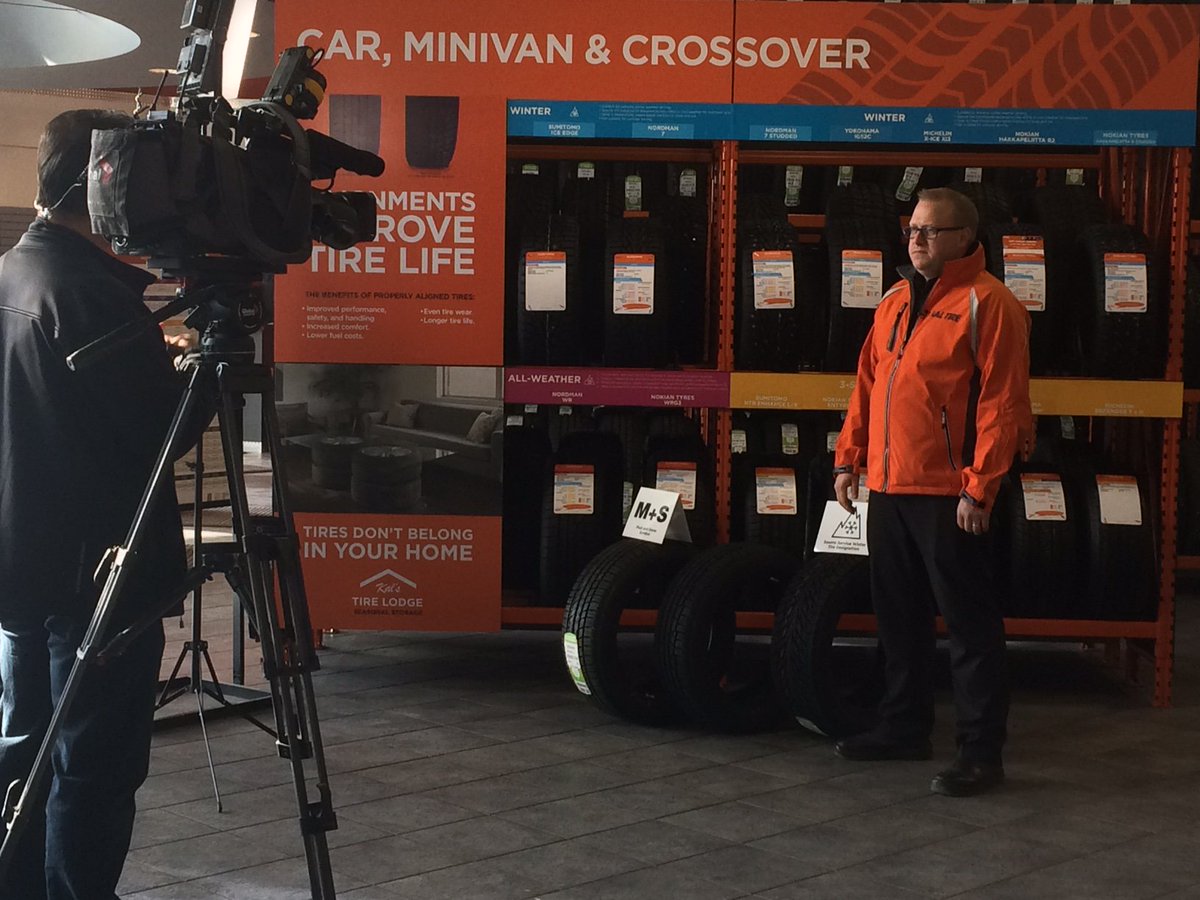 KalTire's tweet photo. Getting ready to talk with @GlobalEdmonton again about the #7CSwitch & common winter tire myths! #ReadyForWinter? https://t.co/xiGbXewd4w