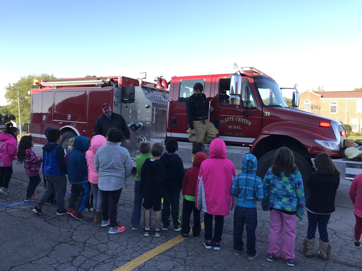 WietfeldM's tweet photo. Platte Center Fire Department visited school yesterday! @PCElemSchool https://t.co/ZREVtJTYXx