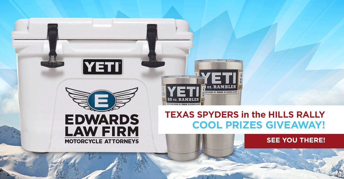 CycleAttorneys's tweet photo. Texas Spyders in the Hills Rally is the most fun you can have on three wheels. Coming to Boerne, TX, October 19-21, 2017! https://t.co/p175XRCiUK