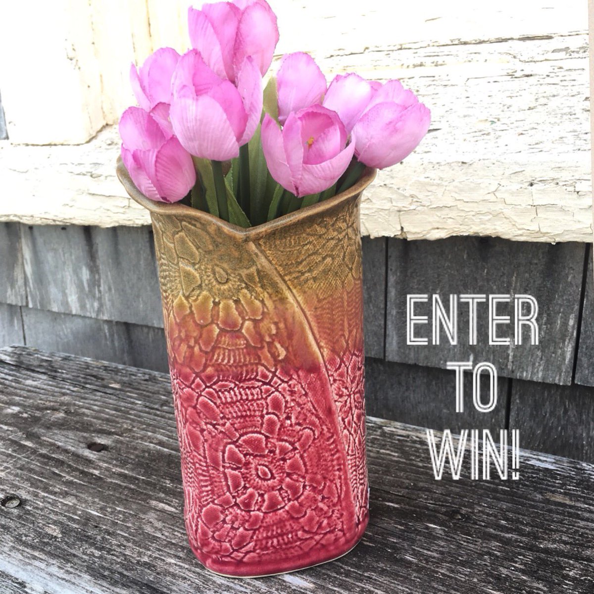 Suzanne Scott (@potterdaughter) on Twitter photo #Retweet for a chance to win this beautiful lace vase from <a href="/VillagePottery/">Village Pottery</a> to celebrate our final weekend of the 44th season! #giveaway #pei #Retweet for a chance to win this beautiful lace vase from <a href="/VillagePottery/">Village Pottery</a> to celebrate our final weekend of the 44th season! #giveaway #pei