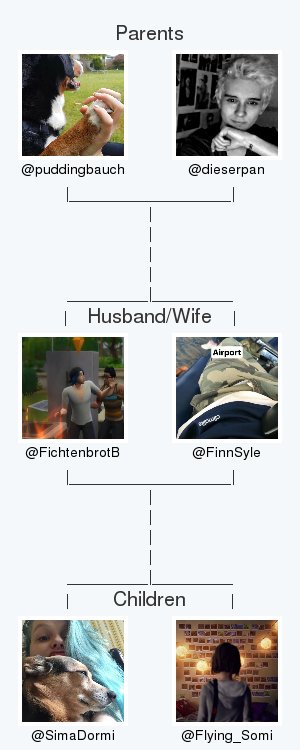 FichtenbrotB's tweet photo. My twitter family is:
@puddingbauch @dieserpan @FinnSyle @SimaDormi @Flying_Somi

via https://t.co/oSJnwkq142

. https://t.co/09yLcpUjy4