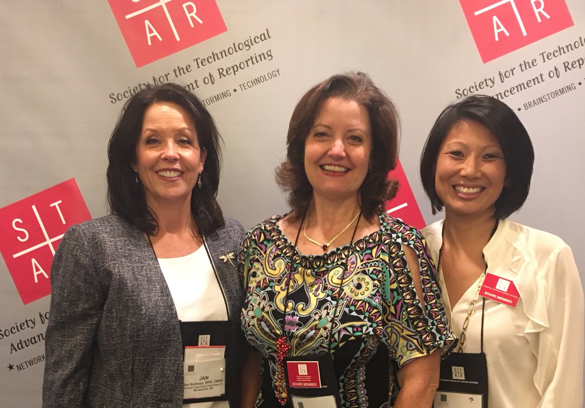 LIVE from #STARCON17: <a href="/JanBallman/">Jan Ballman</a> and <a href="/MerileeJohnson/">Merilee Johnson</a> pose with <a href="/STARreporting/">STAR</a> President Melanie Sonntag!