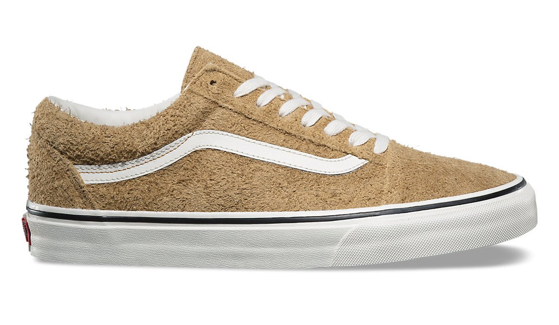 fuzzy tan vans