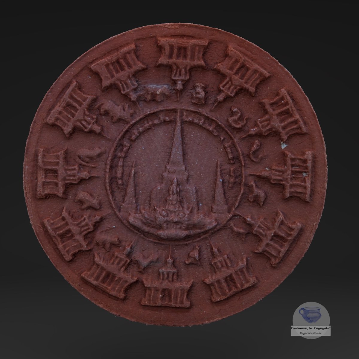 praehist3D's tweet photo. 3D scanned Thai clay talisman. 4 cm in diameter #3D #3D_Scan https://t.co/Z9Ha6vYvs3