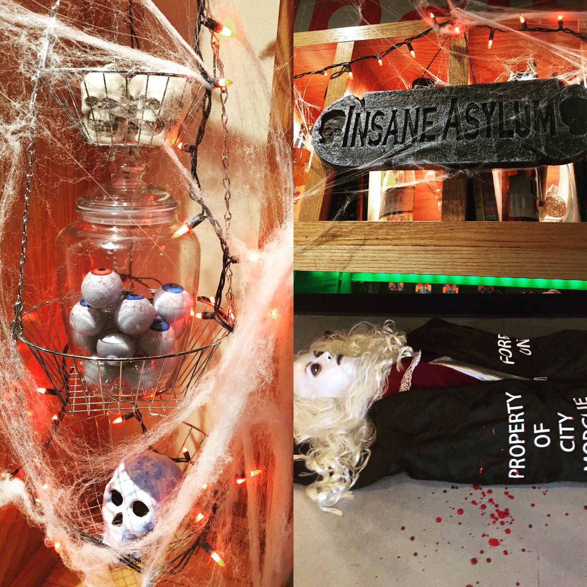 splashstudio's tweet photo. It's getting spooky in here. Halloweenfest is less than 2 weeks away! 😳😈🎃☠️🕸🕷🦇🍂 
#reservenow #halloweenfest2017 #beerandpaintandspooky https://t.co/yqZmGv96AC
