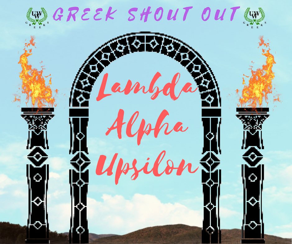 UWWGreeks's tweet photo. This week’s Greek Shout Out goes to Lambda Alpha Upsilon Fraternity, Inc. They have completed many great philanthropy service! Keep it up! https://t.co/gYZV7dOhHs