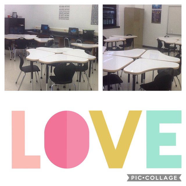 MsValvano's tweet photo. Just wanted to take a moment to say how much I love my new classroom. #collaborativelearningenvironment https://t.co/xw0htQclE0