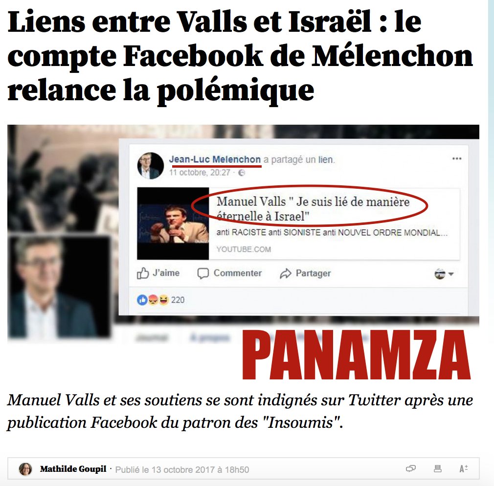 Mélenchon accusé de relayer une vidéo dévoilée par Panamza