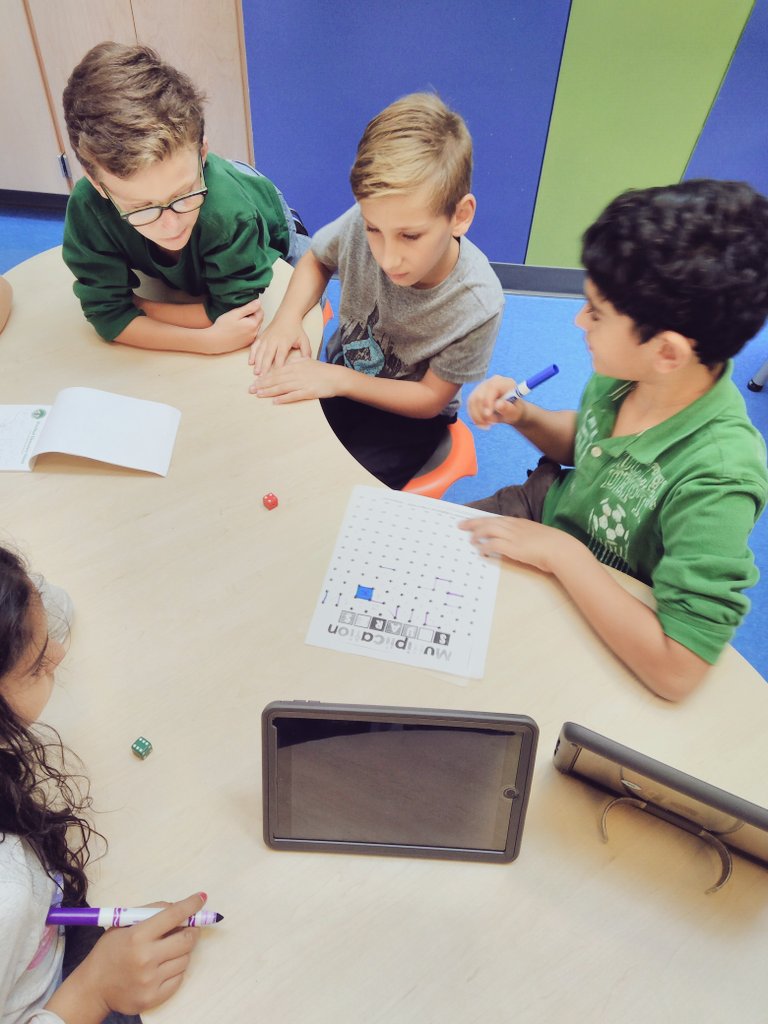Ms_LeClair's tweet photo. Playing multiplication squares is challenging and fun no matter what your language background is!!! #MPSLearns @mrstartufo @emastroianni225 https://t.co/SfelHq68gQ