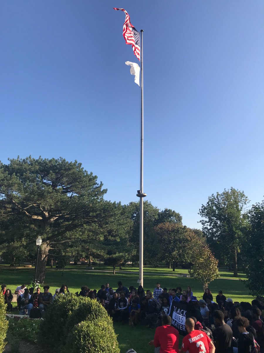 NAACP_ISU's tweet photo. Thanks to everyone who came out &amp; supported the Take A Knee protest today! ✊🏾 https://t.co/zpxADouhDS