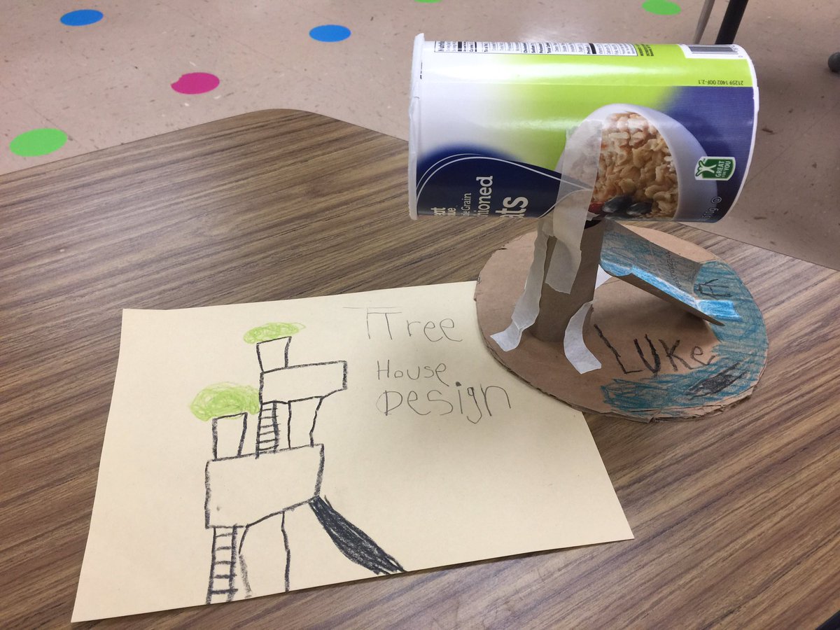 ash_douglass's tweet photo. Kinder cardboard challenge creations!Ideas from this weeks group reading "Froggy Builds A Tree House".
#WeAreStribling #STEAM #BISDInspires https://t.co/1PGUgZY00V