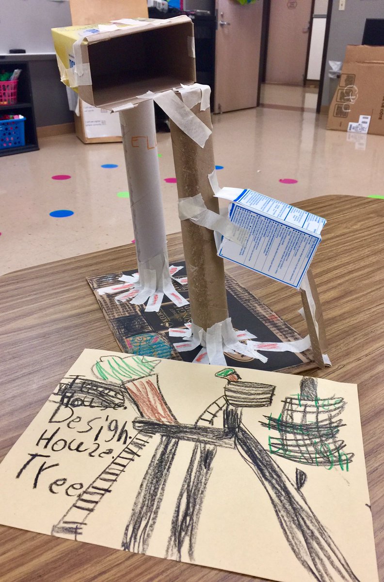 ash_douglass's tweet photo. Kinder cardboard challenge creations!Ideas from this weeks group reading "Froggy Builds A Tree House".
#WeAreStribling #STEAM #BISDInspires https://t.co/1PGUgZY00V