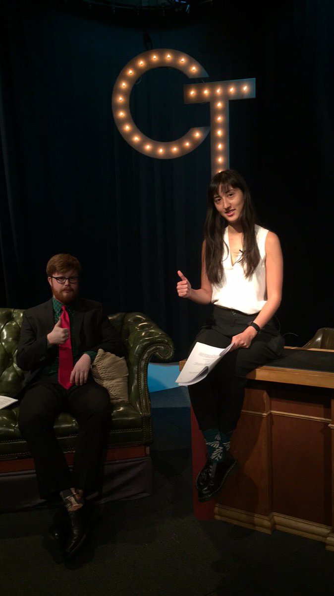 ClosingTimeEC's tweet image. 👍 for our season premiere TONIGHT at 8pm! Watch us LIVE on @EmersonChannel or in person at Studio A on the 8th floor of Tufte.