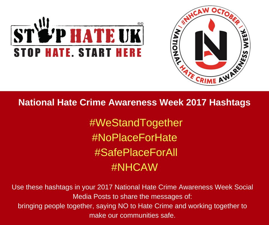 Bham City Council (@bhamcitycouncil) on Twitter photo On the eve of National Hate Crime Awareness Week, details of how to show your support #nhcaw2017 #NHCAW #WeStandTogether #noplaceforhate On the eve of National Hate Crime Awareness Week, details of how to show your support #nhcaw2017 #NHCAW #WeStandTogether #noplaceforhate