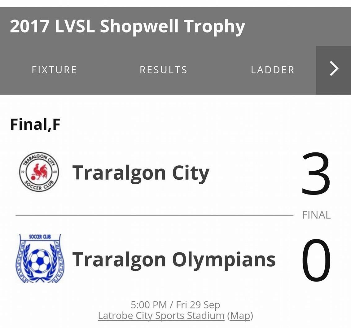 BREAKING! The LVSL has awarded our reserves the 2017 Shopwell trophy after Olympians fielded an ineligible player in the final. 🏆
