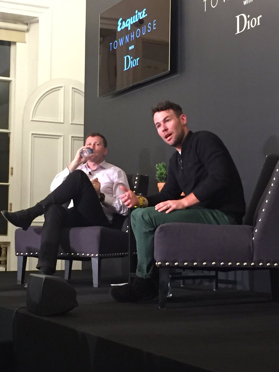 nickyboyg's tweet photo. Great detailed account of what goes through a sprinters mind with @MarkCavendish #esquiretownhouse https://t.co/omyZCaHBaK