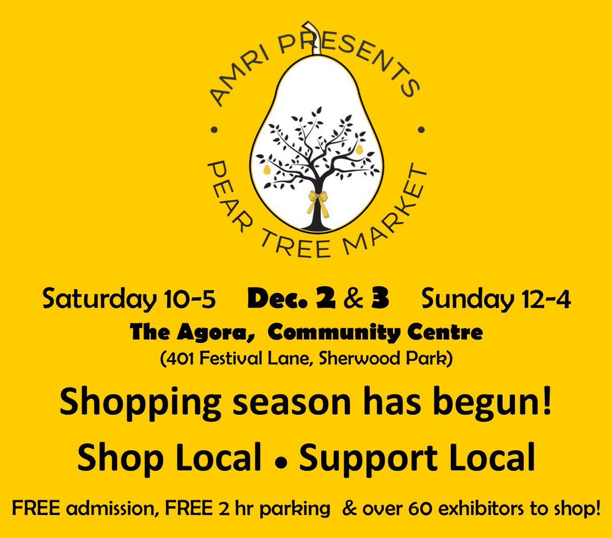 AmriEvents's tweet image. SHOP LOCAL when you do, you're supporting your neighbor,friend, and/or your own family.Keep this in mind this season
Pear Tree Market 2017