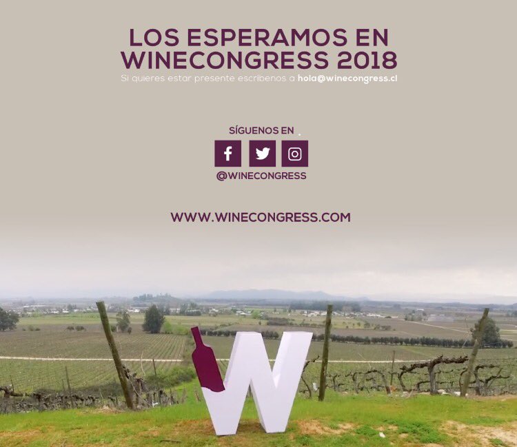 Ya estamos programando el próximo #Winecongress / Si deseas estar presente como auspiciador o asistente escríbenos a hola@winecongress.cl