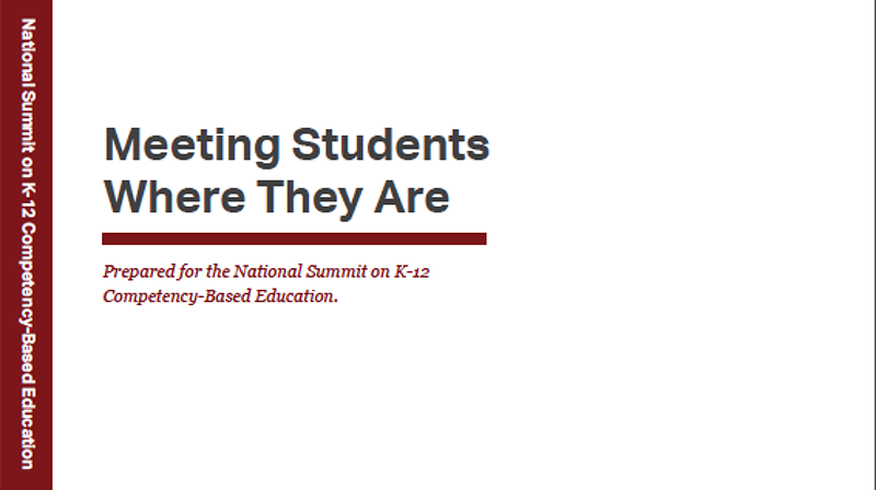 Report from <a href="/CompetencyWorks/">CompetencyWorks</a> &amp; <a href="/reDesignLLC/">reDesign LLC</a>: Meeting #Students Where They Are ow.ly/VZ3M30cnsmw #CompetencyEd #CBE