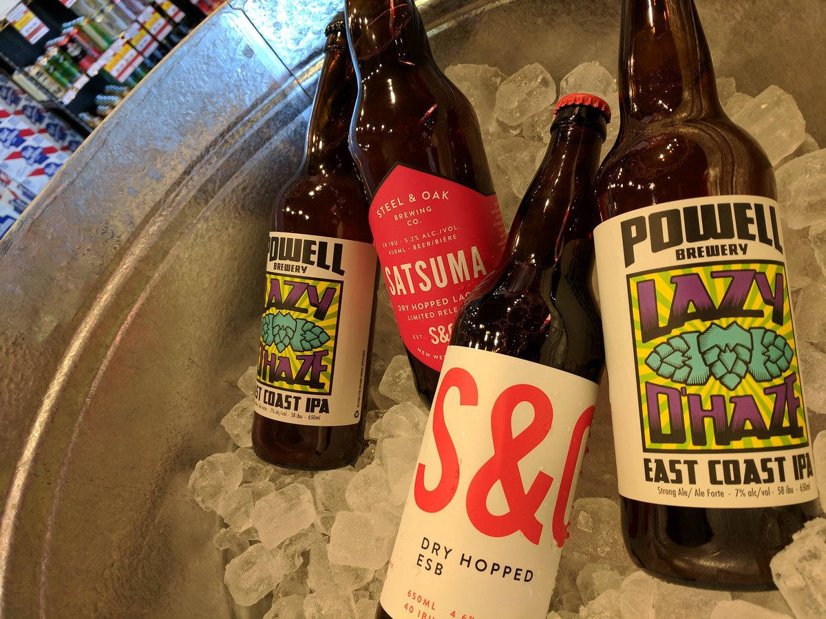 Swing by <a href="/liquorexpressbc/">LIQUOR EXPRESS</a> #SixMile and sample some tasty treats from <a href="/SteelAndOak/">Steel & Oak Brewing Co.</a> and <a href="/PowellBeer/">Powell Brewery</a>!! #yyj #bccraftbeer