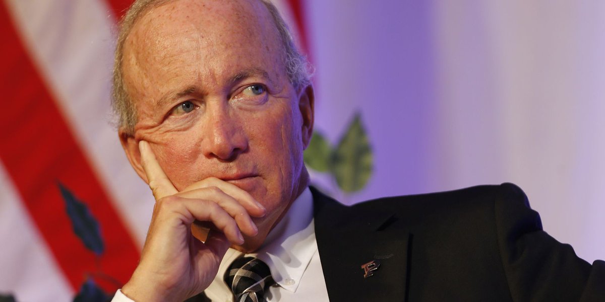indystar's tweet photo. Mitch Daniels’ pay hits $769K as Purdue trustees cheer his performance https://t.co/wRWqUQvk1C https://t.co/qjMxu4Q3Zf
