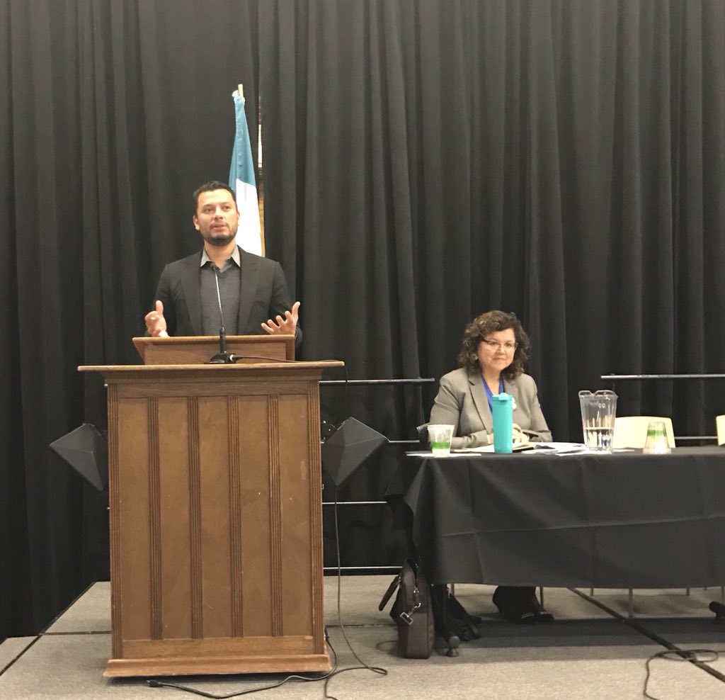 jasoncalla's tweet photo. @BCAFN @UBCIC @ChiefBobbyc @theFNFA @FNFMB @stsmamlt @joeydagger Chief David Jimmie talking about next steps for this work to get #beyondtransfers https://t.co/g2sAbZzLi4
