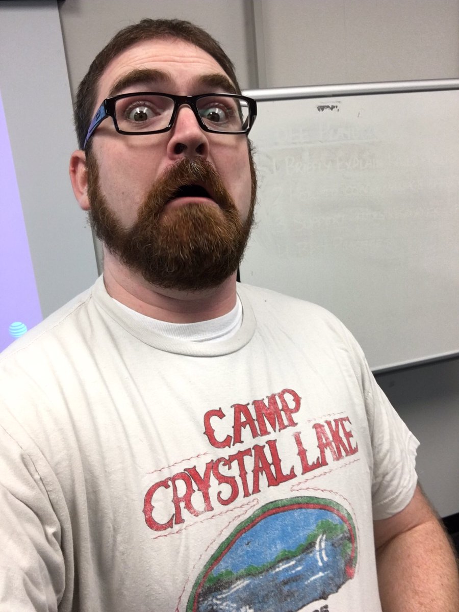 TerenceDunn13's tweet photo. Today’s #RSCIT74 Twitter Challenge - Halloween costumes! Let’s get the points going! #CrystalLakeCamper #MrPink #HangingWithZombies #TUProud https://t.co/tPZ9PyHjN7