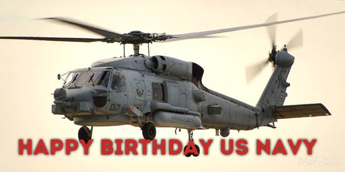 Hsm40Airwolves's tweet photo. Happy 242nd Birthday to the US Navy!! #NavyBirthday #Airwolves #mh60r #hsm40 https://t.co/2wbRUyTsHo