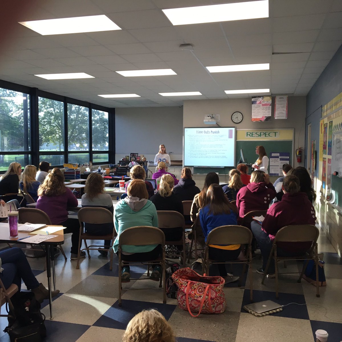 RCS_Director's tweet photo. Megan &amp; Michelle presenting another AWESOME Conscious Discipline training! Thanks to all presenters who made today's Institute a success! https://t.co/VbjqhVa1p7