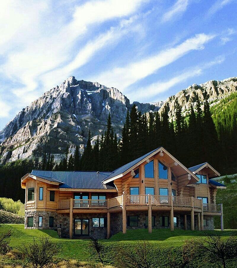 youngmiIIionare's tweet photo. Who doesn't love a log house in the mountains 🏔 https://t.co/9Fo6jMgK5g