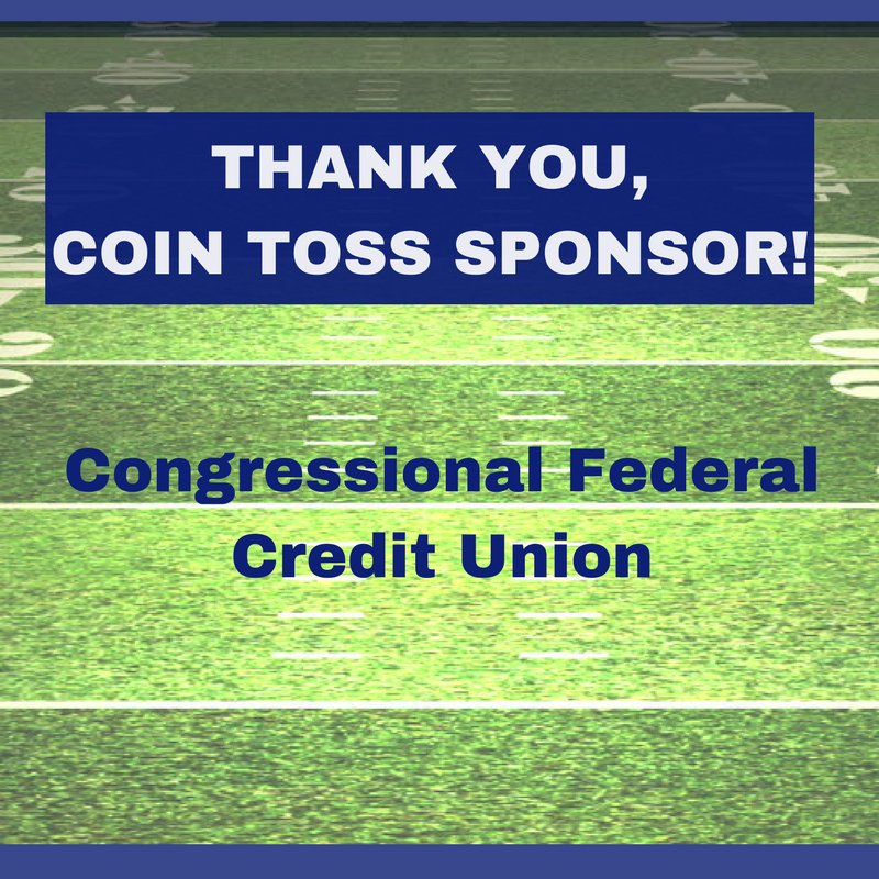 CongFBGame's tweet photo. Thanks to our Coin Toss Sponsor! Thank you for helping make #CongressionalFB happen! https://t.co/isCY4WJupE