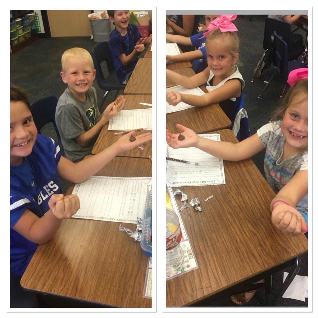 ClarissaPadron1's tweet photo. #Carsonstars are learning what happens when heat is added to chocolate!! @DISDCarson https://t.co/8ZCYL67J3h