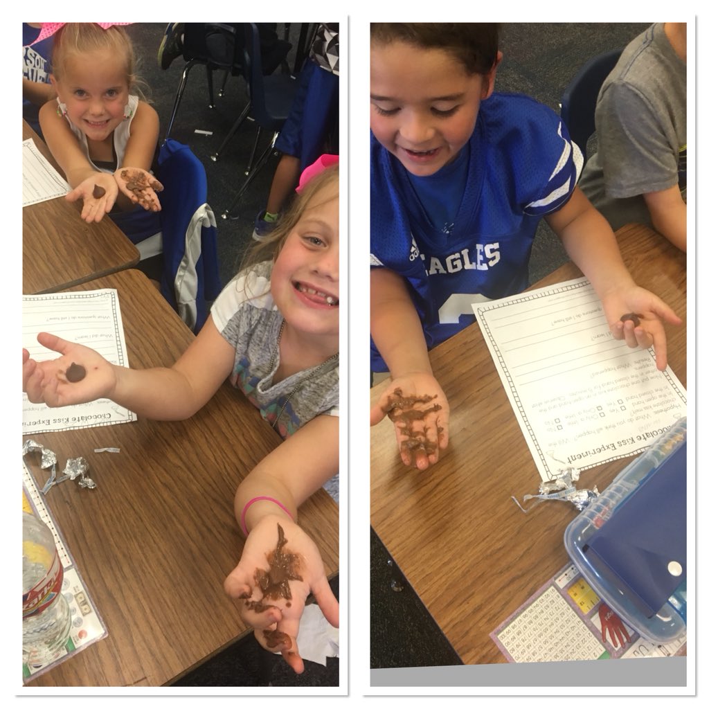 ClarissaPadron1's tweet photo. #Carsonstars are learning what happens when heat is added to chocolate!! @DISDCarson https://t.co/8ZCYL67J3h