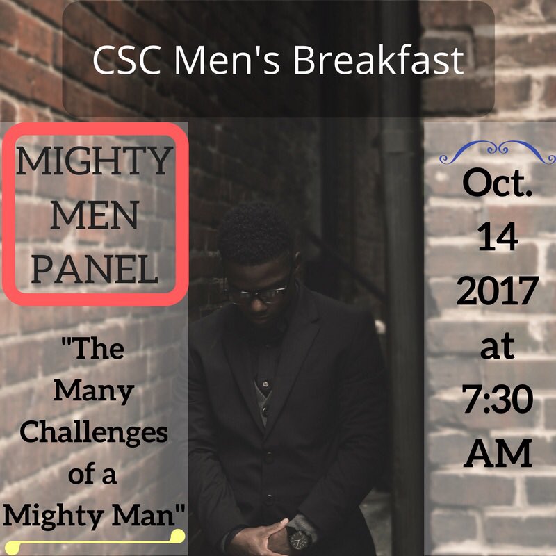 cscdaily's tweet photo. Calling all Men and Young Men! Join us tomorrow for Men’s Breakfast at 7:30 am at CSC. Ladies encourage the Men you know to join us. #cscMB https://t.co/f6jLvWoE1i