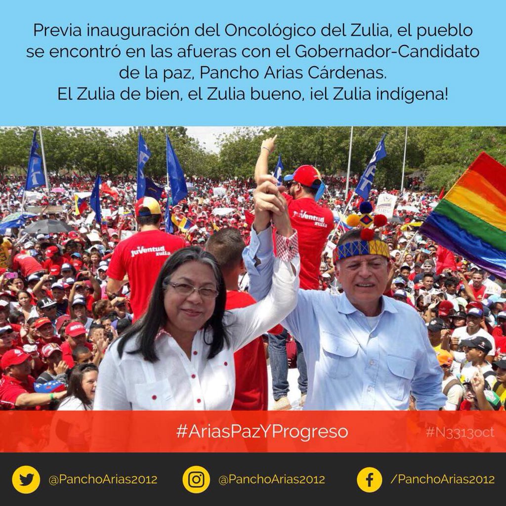 JuanAlmeidaN33's tweet photo. Ayer se desbordó Maracaibo en apoyo a Pancho, que este domingo será ratificado por ese pueblo arrecho del Zulia. #N3313oct https://t.co/8dnsHHtZII